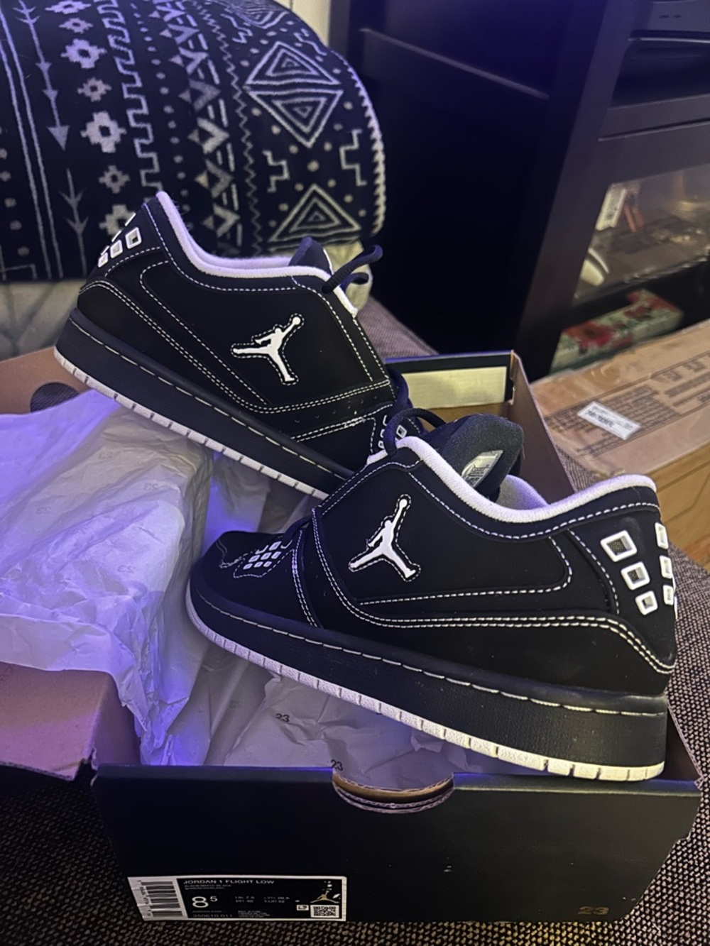 Jordan men’s 1 flight low sneakers 8.5 - Picture 2 of 6